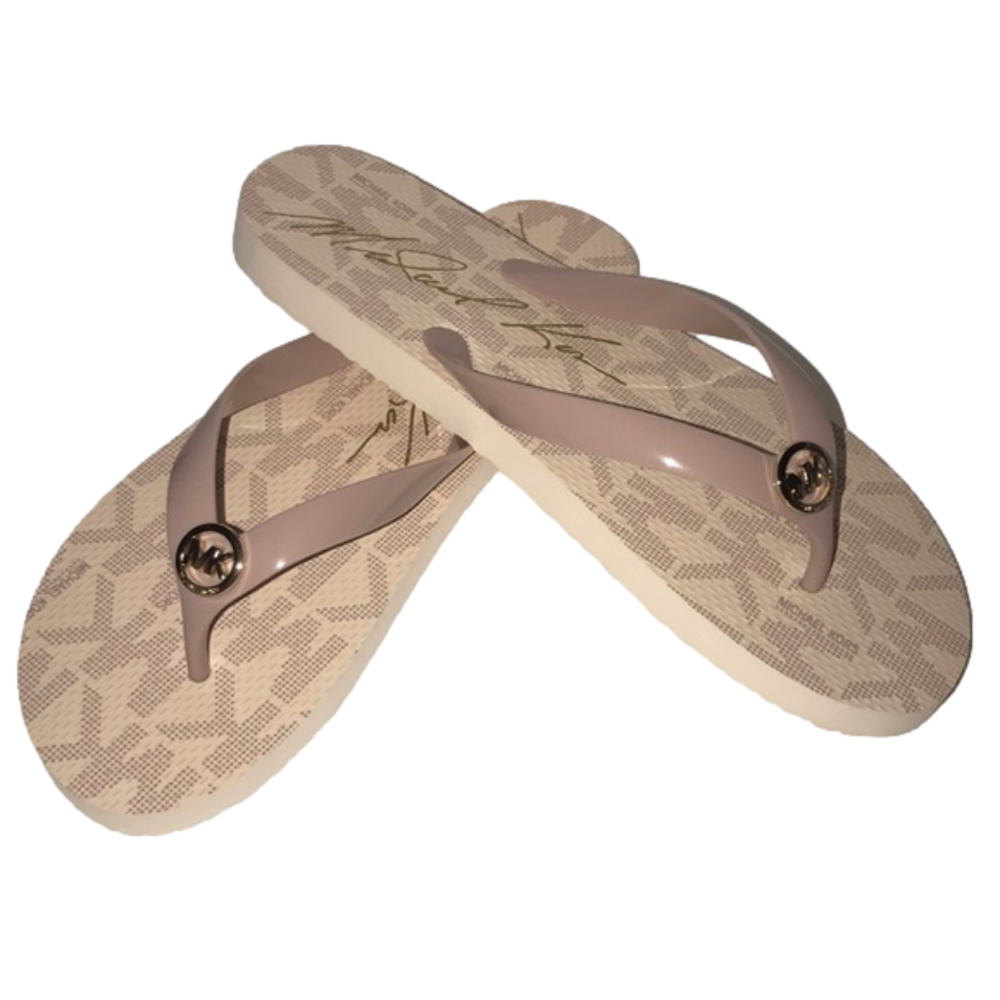 NWT Michael Kors pink flip flops